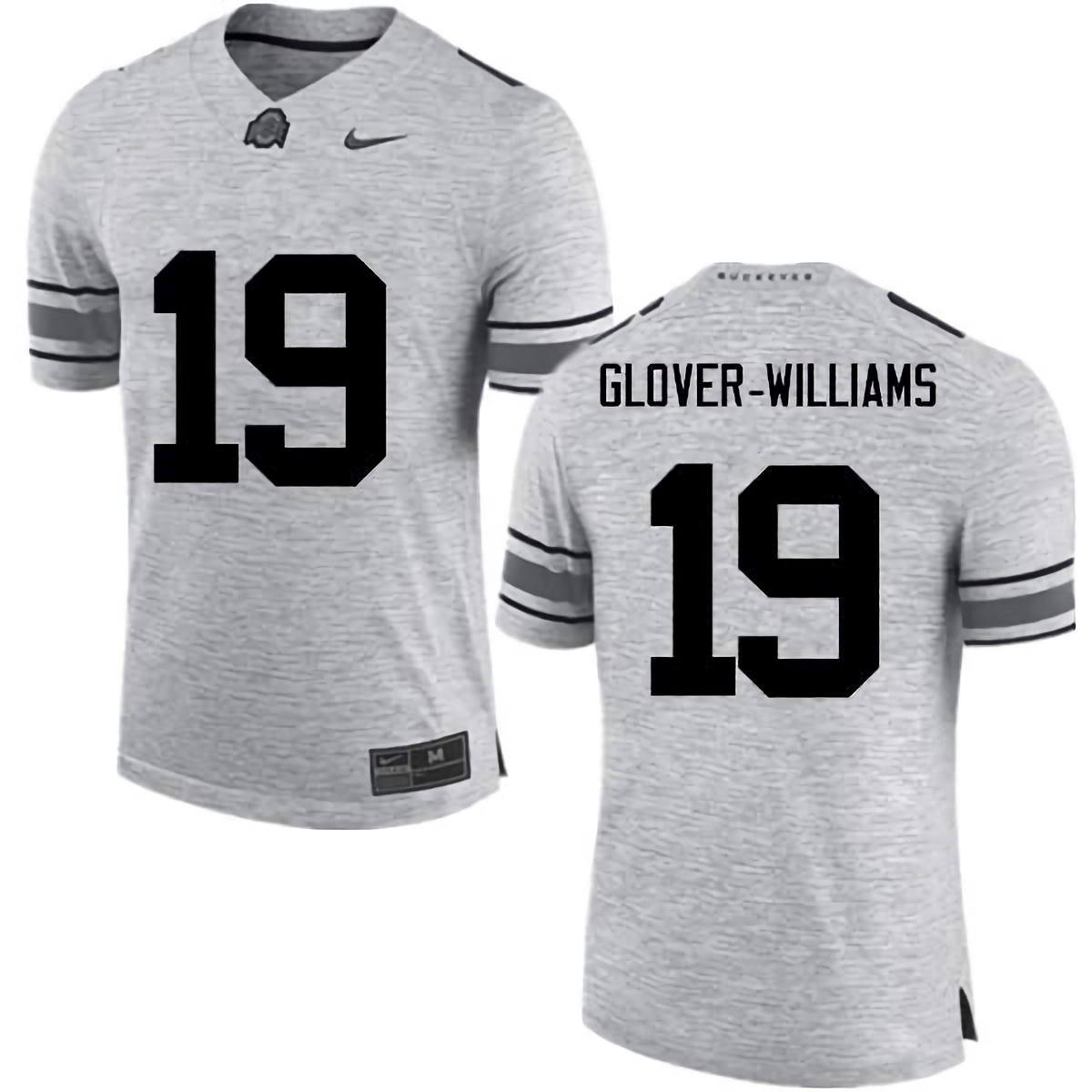 Eric Glover-Williams Ohio State Buckeyes Men's NCAA #19 Nike Gray College Stitched Football Jersey VTF3556WF